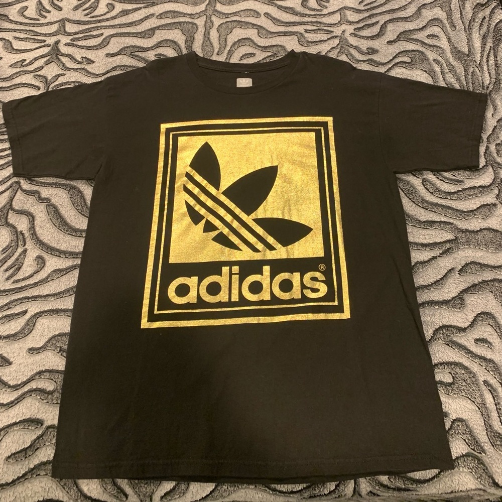 Adidas Gold Logo shirt black